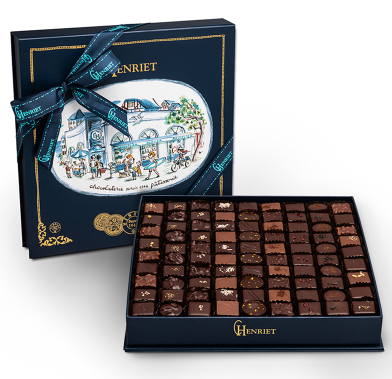 Coffret de chocolats assortis 1 kg - Chocolaterie Henriet